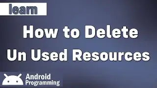 how to remove unused resources in android studio