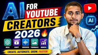 AI for YouTube Creators 2026 🔥 | AI Tools Se Video, Thumbnail, Script Sab Kuchh Banao #Day 6/15 #ai 