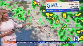 Southern California will ring in the New Year with another storm