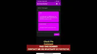 Sms Bomber prank Your Victim #victim #reels check Pin Comment