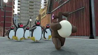 Siren Head и Pingu едят яйца пингвинов