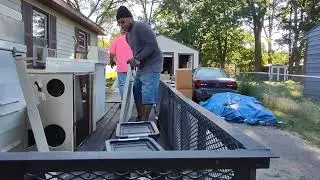 Scrap Metal Removal And Drop Off Of A Washer And Dryer, Stove Microwave Set, Grill And A Bed Frame.
