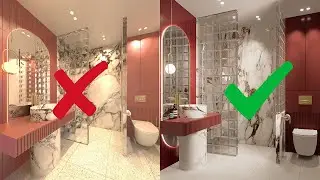 Wizualizacja Małej Łazienki Bez Światła Dziennego