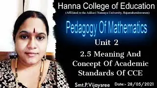 2.5 Meaning And Concept Of Academic Standards Of CCE