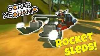 ROCKET SLED RACE! - Scrap Mechanic Multiplayer Challenge Gameplay - EP 232
