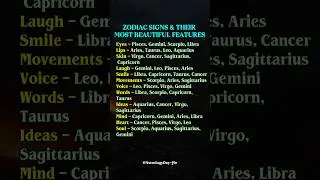 Zodiac Signs & Their Most Beautiful Features ✨ | Astrology&rsquo;s Facts #zodiac #zodiacsigns #astrology