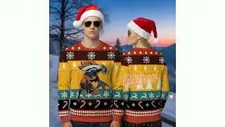 Denver Broncos Batman Christmas Vacation Ugly Sweater Black Red