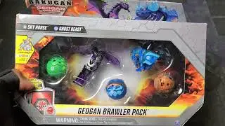 NEW BAKUGAN GEOGAN RISING DARKUS SKY HORSE AQUOS GHOST BEAST GEOGAN BRAWLER PACK UNBOXING!