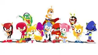Classic Sonic and Tails Dancing  (All  Classic Characters)  Ultimate Edition