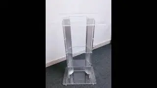 RECHI Custom Design & Manufacture Clear Acrylic Plexiglass Podium Curved Lectern