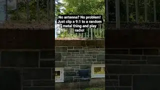 Using a random rail as a ham radio antenna 😎