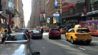 FDNY LADDER 4 & FDNY BATTALION CHIEF 9, RESPONDING SEPARATELY, ON 7TH AVE. IN TIMES SQUARE, NYC.