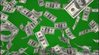Cinematic Dollar Falling Green Screen Effect: Realistic Money Rain VFX Overlay