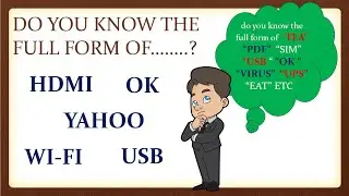 MOST IMOPRTANT FULL FORM OF DAILY USING WORDS | PDF, VGA , APN USB ,  DVD, WIFI | LEARNING VIDEO