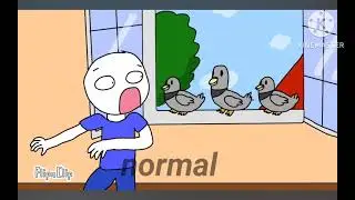 3 little birds sat on my window in 2 different speeds