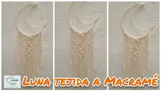 Luna boho tejida a macramé de 75 cm * 25 cm