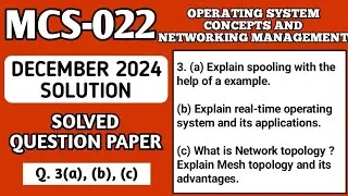 P4- 3(a), (b), (c) | MCS 022 Dec 2024 Solution | MCS22 Solved Question Paper | Mcs22 Important Ques