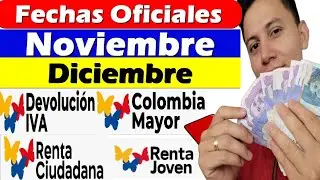 📅Fechas Oficiales:  Colombia Mayor, Renta Ciudadana, Renta Joven, IMG e IVA, Noviembre - Diciembre