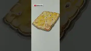 Easy realistic biscuit 🍪 drawing tutorial for beginners#shorts#viralvideo#trending