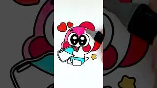 💕🍼 Coloring Baby Coco from Cocobi ✨ Easy Glitter Art for Kids #glitter #art #cocobi #kids #color