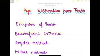 Age Estimation From Teeth #mbbs #neetpg #forensic #forensicscience