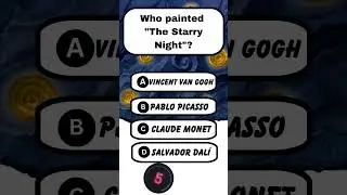 Who painted &lsquo;The Starry Night&rsquo;?#shorts #quiz #gk #youtubeshorts #starrynight #ssccgl #sscchsl #facts