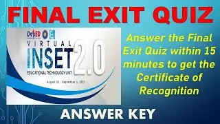 VINSET 2.0 FINAL EXIT QUIZ ANSWER KEY