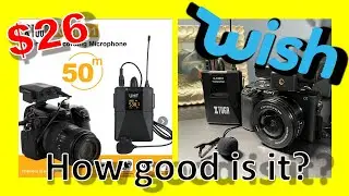 $26 WISH wireless lavalier mic system vs Sony A6400 onboard audio | How good is it?