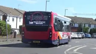 Stagecoach bus route Loop scooting out of Ramsgate Station bus stop, 25th August 2019