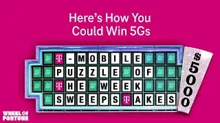 How To Enter the T-Mobile Puzzle of the Week Sweepstakes | Wheel of Fortune