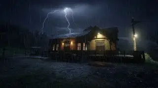ASMR Heavy Rain at Night for Deep Sleep | Intense Thunder & Rain Sounds for Sleeping ⛈️
