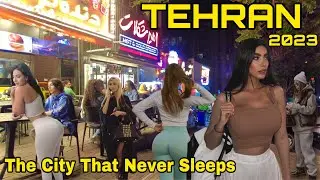 NightLife Of Tehran City And Girls And Boys After Midnight 🇮🇷 NIGHTWALK IN TEHRAN ایران