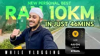 10 Kilometers running in just 46mins (while vlogging)🤯