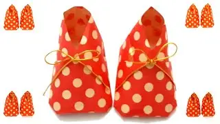 How to make Origami Baby Shoes -Cute Origami Baby Booties - Baby Shower Gift -Paper Craft Baby Shoes