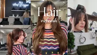 VLOG: HAIR REFRESH!!! Let&rsquo;s get curtain bangs and layers!