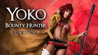 Yoko Bounty Hunter cosplay backstage