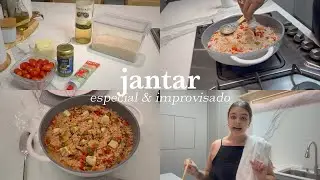 RISOTO IMPROVISADO | Jantar especial com o que tinha na geladeira