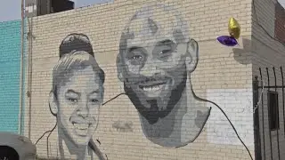 Eyewitness Fresno community visits mural of Kobe and Gianna, artist says he's not finished yet