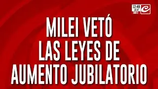 Milei vetó las leyes de aumento jubilatorio y de emergencia en discapacidad