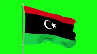 Libya Flag | Green screen 4K HD  Video | Animated YouTube | No Copyright | Royalty-Free