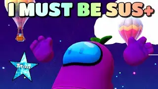 I MUST BE SUS AGAIN! FallGuys Among Us Purple Bean Arrives!