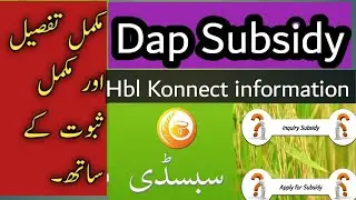 Dap Subsidy Voucher 2019 ki latest update / Subsidy App Download 2020 Kis tarh kren  / Hbl Konnect
