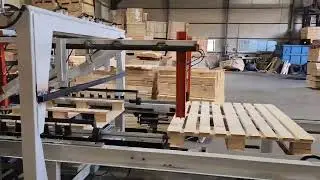 -Block Pallet Automated Pallet Machine Patchwood Products Inc Hillman, Michigan