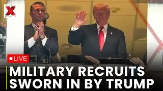 NFL Halftime LIVE: Trump swears in military enlistees at NFL game halftime tribute | NewsX World