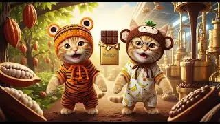 Adorable kittens and Their Dream Chocolate Factory Adventure