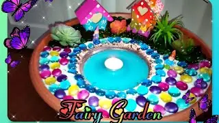 |DIY Fairy Garden @Home| how to make a easy fairy garden |Dollartree craft|@SRCreationsArtWorld
