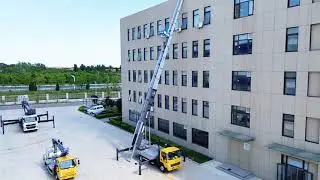 JIUHE 55m Ladder Lift Truck for house moving and high altitude working.