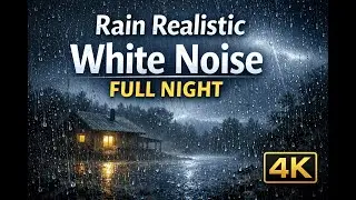 Rain Relaxing White Noise | Full Night no Ads | Relax, Study, Sleep