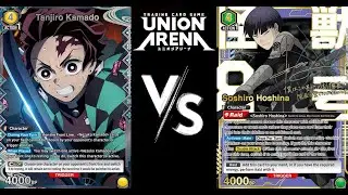 Union Arena Tanjiro vs Soshiro Hybrid / Union Arena Gameplay / Demon Slayer vs Kaiju No. 8 / Anime