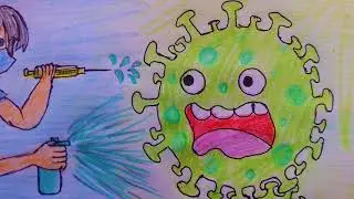How to Draw Fight Against Coronavirus with Vaccine | let's kill corona drawing | Vaccination Poster